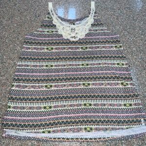 Woolrich Lace Bib Patterned Tank Top